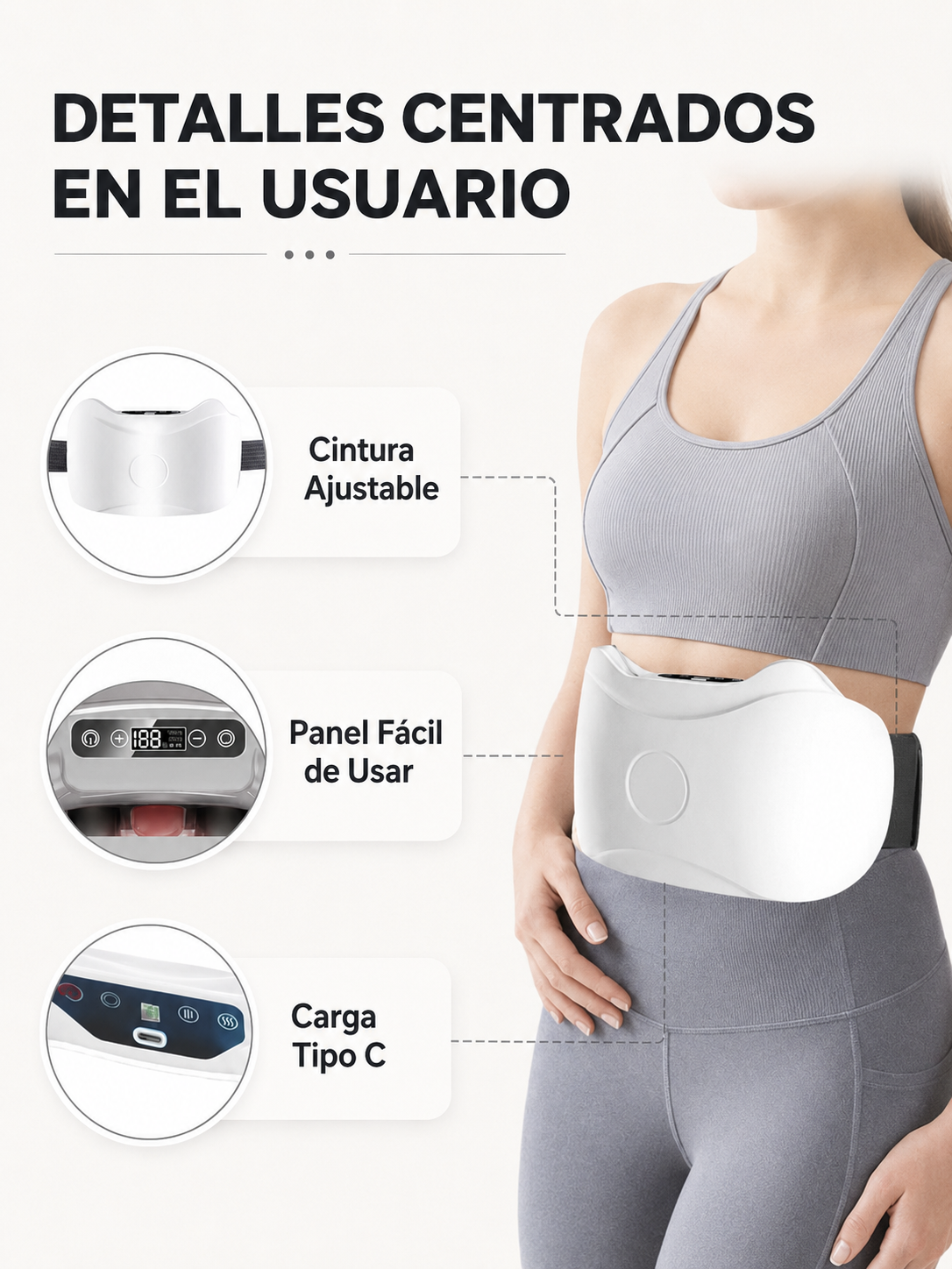 Masajeador Abdominal Eléctrico Inalámbrico – Quema Grasa, Reduce Hinchazón y Activa la Digestión Natural