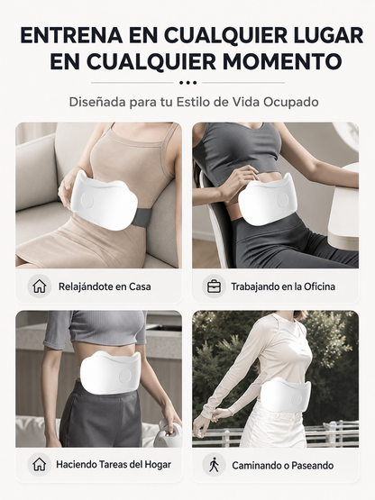 Masajeador Abdominal Eléctrico Inalámbrico – Quema Grasa, Reduce Hinchazón y Activa la Digestión Natural