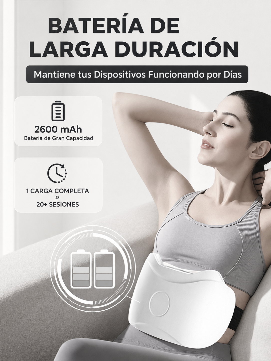 Masajeador Abdominal Eléctrico Inalámbrico – Quema Grasa, Reduce Hinchazón y Activa la Digestión Natural