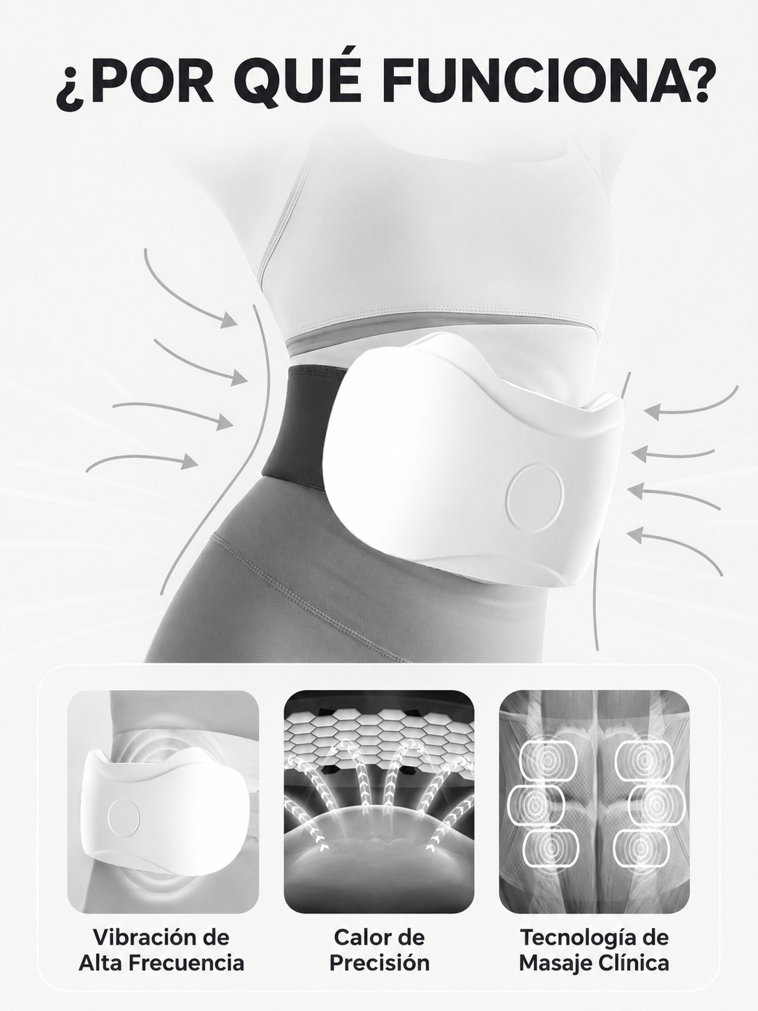 Masajeador Abdominal Eléctrico Inalámbrico – Quema Grasa, Reduce Hinchazón y Activa la Digestión Natural