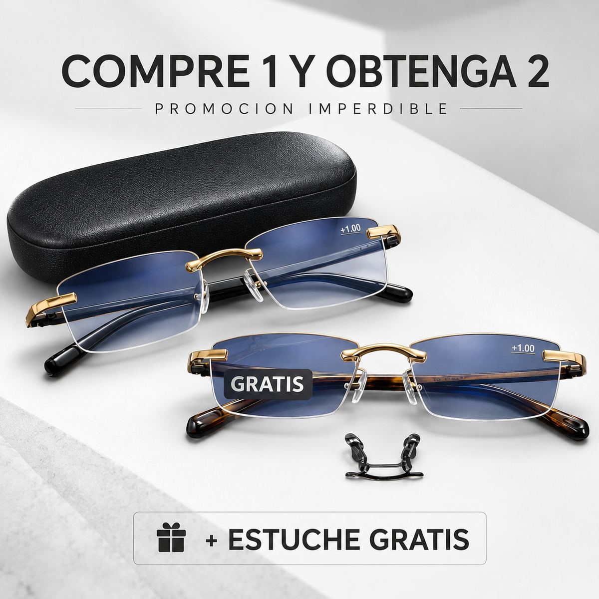 ¡COMPRA 1 Y OBTÉN 2! Gafas Flexibles TR90: Adiós al Cansancio Ocular con Filtro Azul + Estuche de Regalo