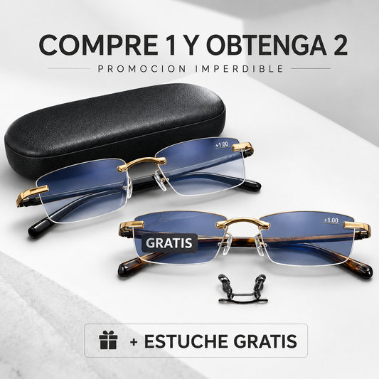 ¡COMPRA 1 Y OBTÉN 2! Gafas Flexibles TR90: Adiós al Cansancio Ocular con Filtro Azul + Estuche de Regalo