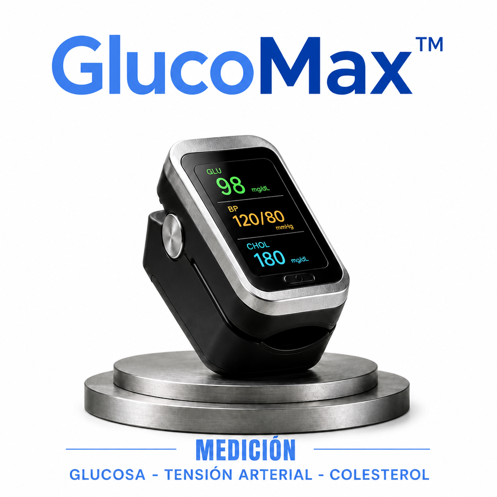 GlucoMax™ 3 en 1 - Medidor de Glucosa Sin Dolor + Colesterol + Presión Arterial + Oxígeno + ENVÍO GRATIS