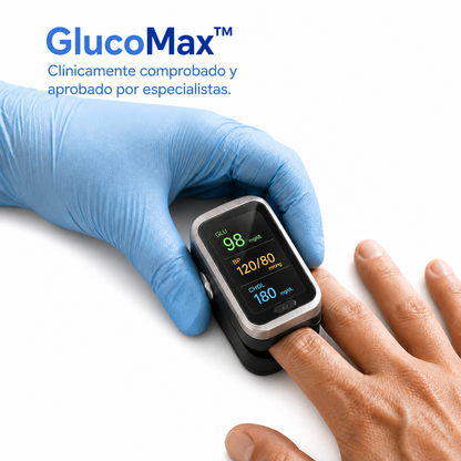GlucoMax™ 3 en 1 - Medidor de Glucosa Sin Dolor + Colesterol + Presión Arterial + Oxígeno + ENVÍO GRATIS